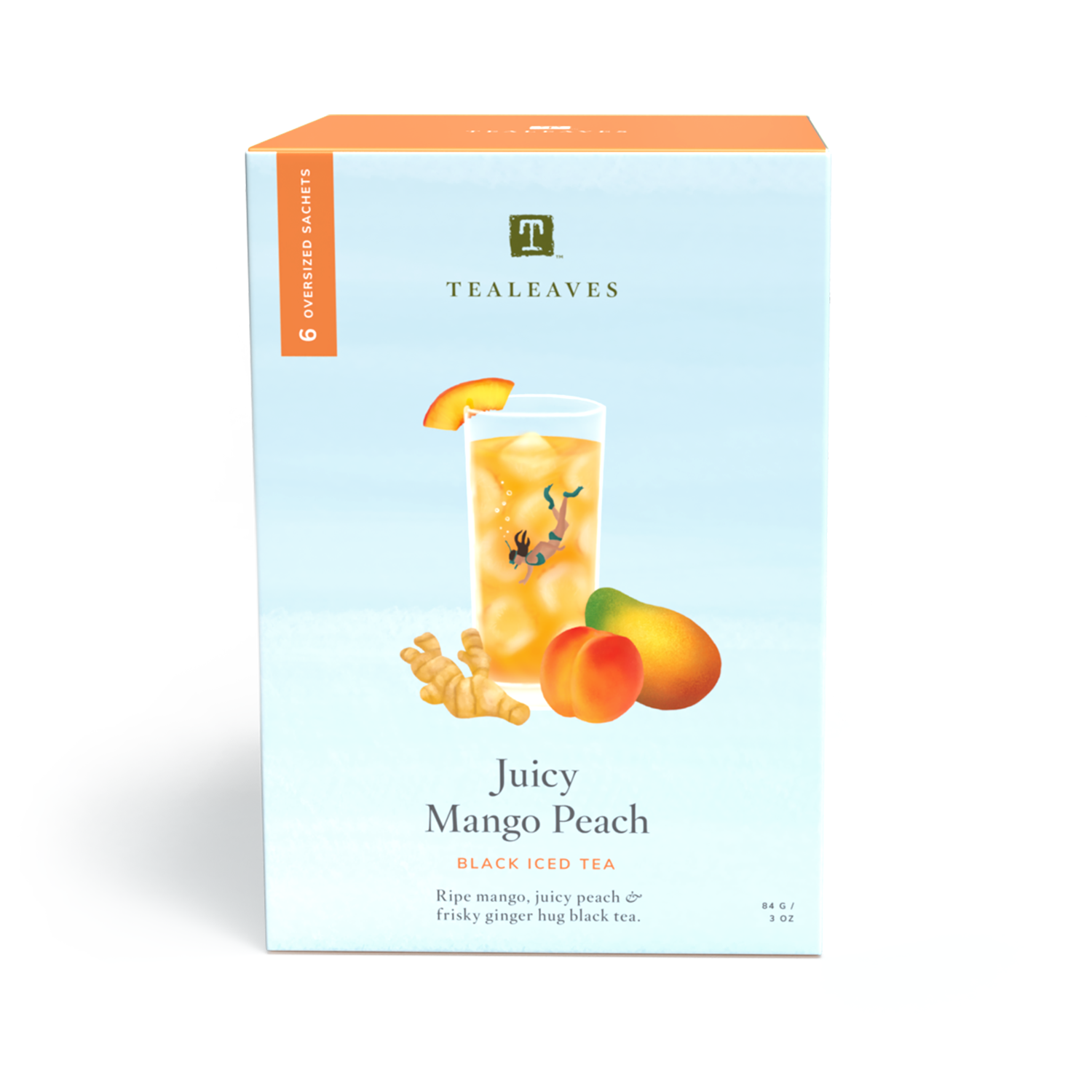 Juicy Mango Peach Iced Tea Bags | TEALEAVES
