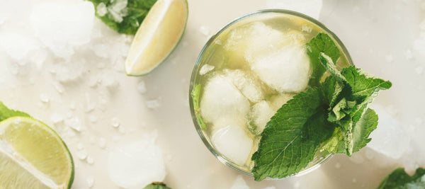 Iced Green Tea Mojito Cocktail Recipe with pineapple and crisp mint, infused with tea mixology 
