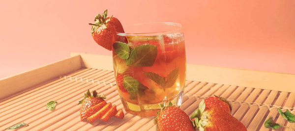 Strawberry Basil Iced Tea Drink