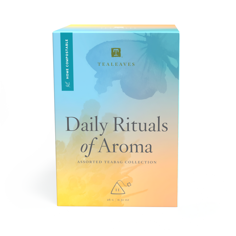 Daily Rituals of Aroma - Compostable Tea Bag Sampler from TEALEAVES. Wellness tea. Premium tea bags.