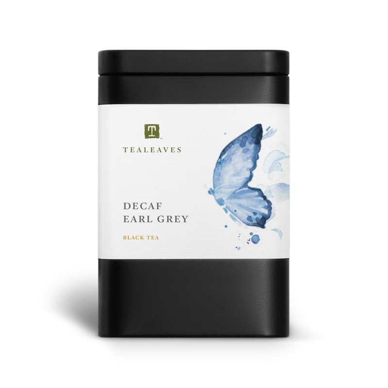 Loose Leaf Earl Grey Decaf Tea. Luxury loose leaf tea. Premium black tea.